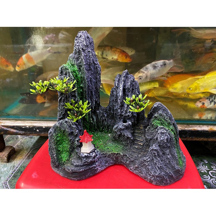 TIÊU CẢNH TRANG TRÍ HỒ CÁ NON BỘ 16X5X21CM
