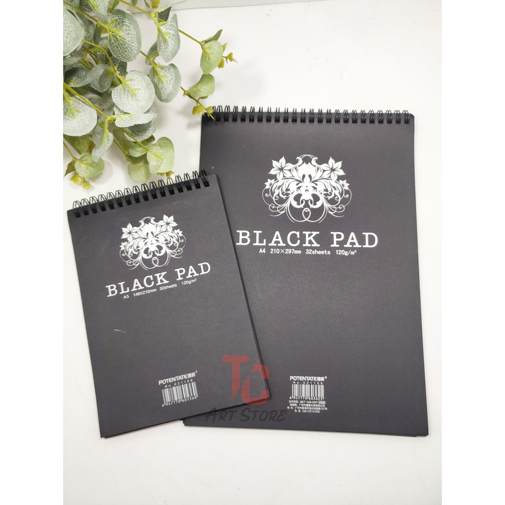 Sổ vẽ giấy đen POTENTATE - POTENTATE Black Paper Sketch Pad