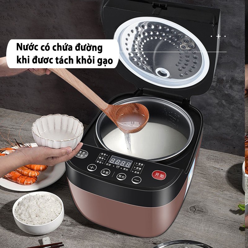 Nồi Cơm Điện Tử Tác Đường Đa Năng JIASHI (3L) Dành Cho Người Ăn Kiêng, Người Già, Người Tiểu Đường, Tim Mạch, Huyết Áp