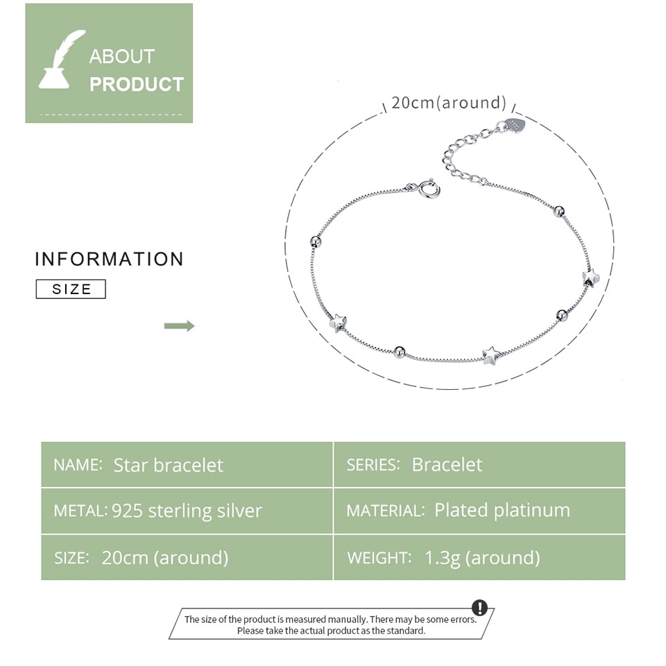 Vòng Tay Bamoer Bạc 925 SCB171 Phối Hình Mặt Trăng/ Trái Tim Cho Nữ
