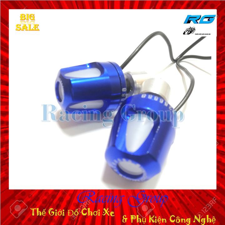 Gù Tay Lái Có Led Cho Xe Máy ( Màu Xanh Dương )