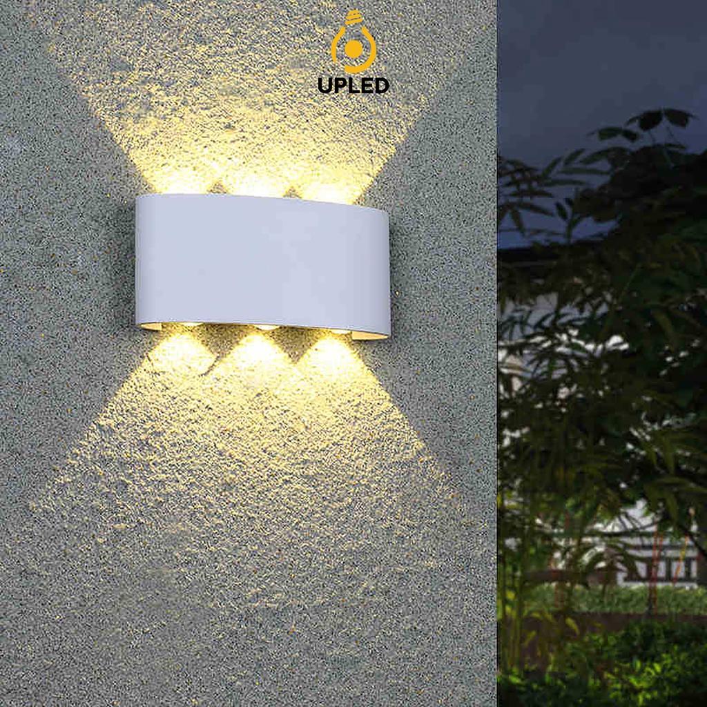 Đèn hắt tường 2 đầu chiếu sáng ngoại thất UPLED trang trí ngoài trời chống nước Nhôm Đúc đa tia