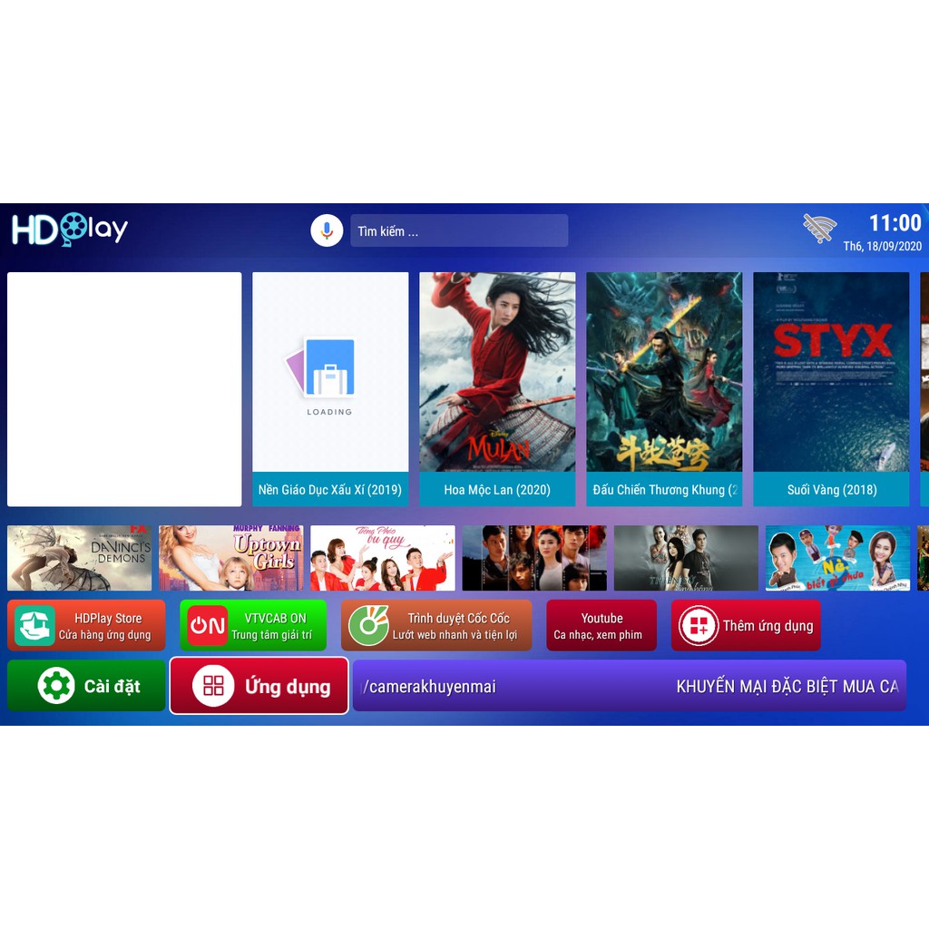 Đầu Truyền Hình Android Tivi Box Vinabox X20 - Voice, 2G, 16G, Bluetooth 4.0, Android 10 - Hàng Chính Hãng
