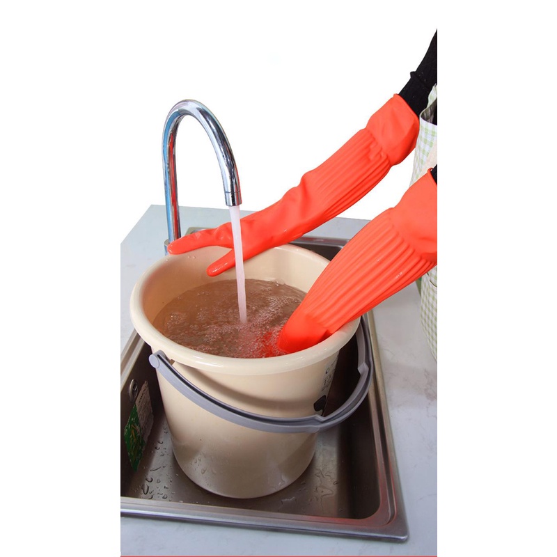 Găng tay cao su dài 56cm tiện dụng để rửa chén