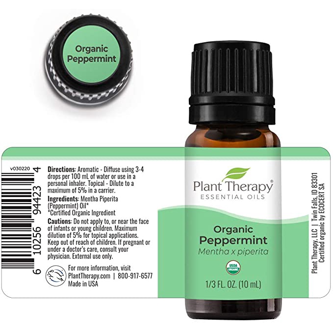 Plant Therapy - Tinh dầu hữu cơ Bạc Hà  - Organic pure essential oil