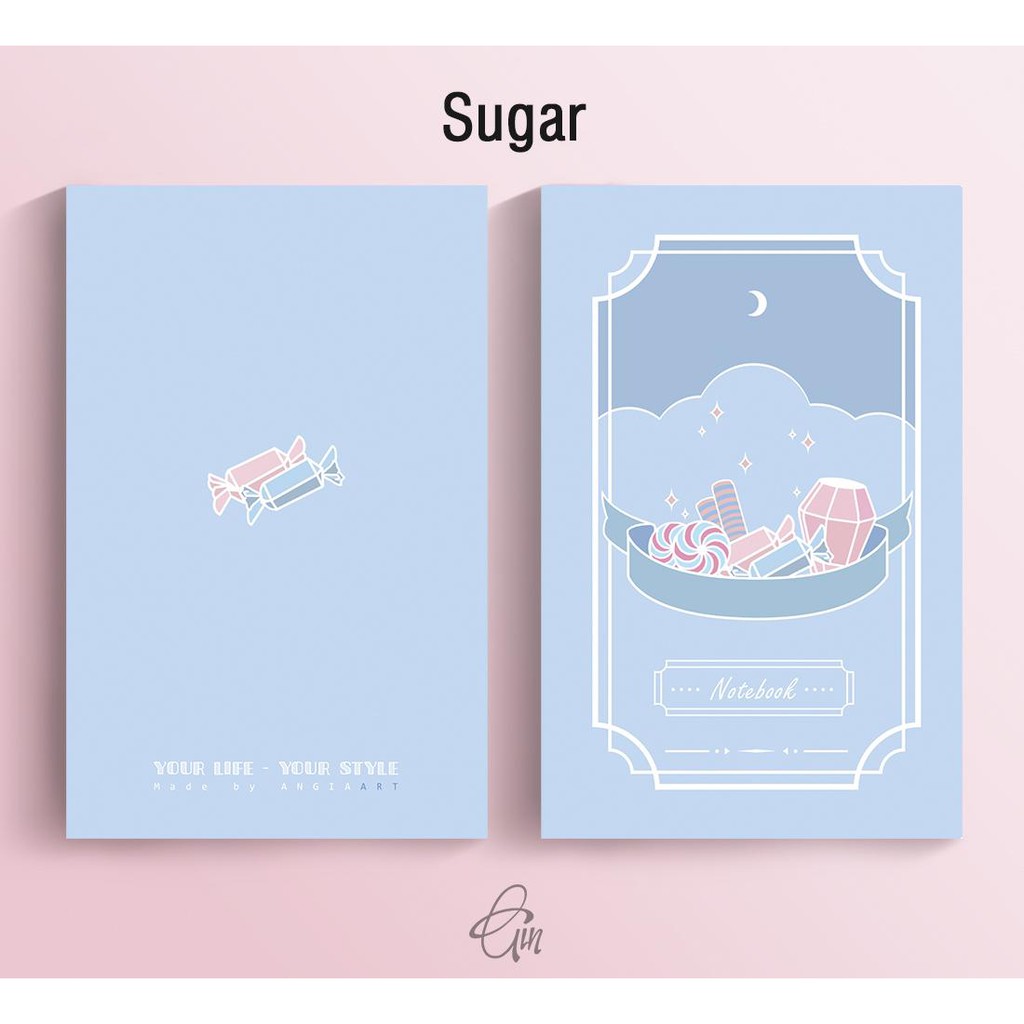 Sổ Tay Mini Angia Art - Sugar 100 Trang (14x9cm)