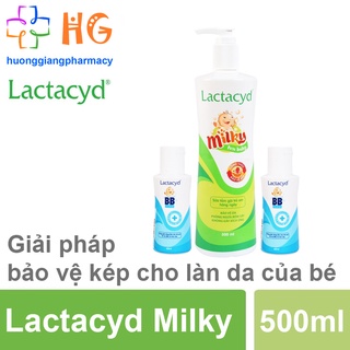 Sữa tắm gội trẻ em Lactacyd Milky, Lactacyd BB - Bảo vệ kép, sữa tắm rôm sảy, dưỡng da cho bé.