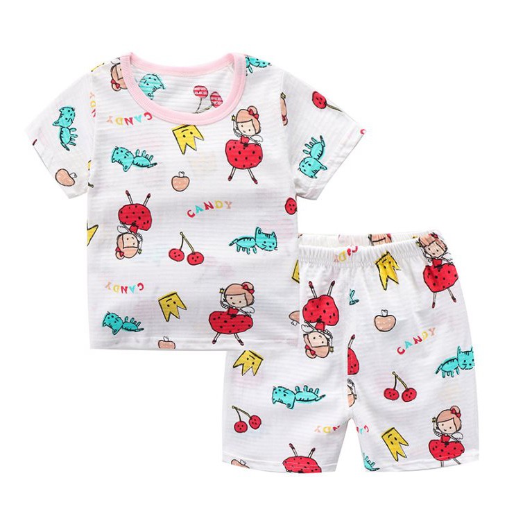 5 Bộ Cotton Dây Cộc Tay, Cài Vai