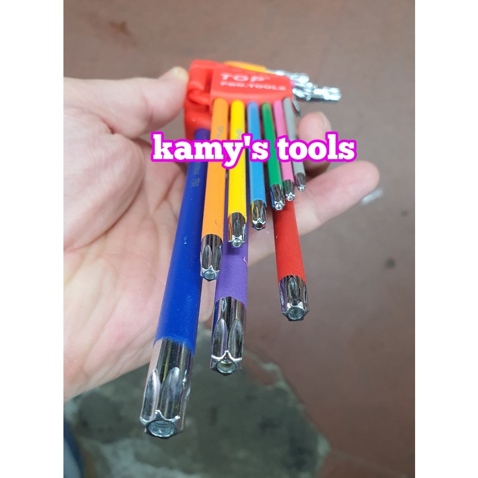 Bộ khóa lục giác bi và bông hoa thị Top 9 cây model LU-9CMAU và LU-9CMAUBM