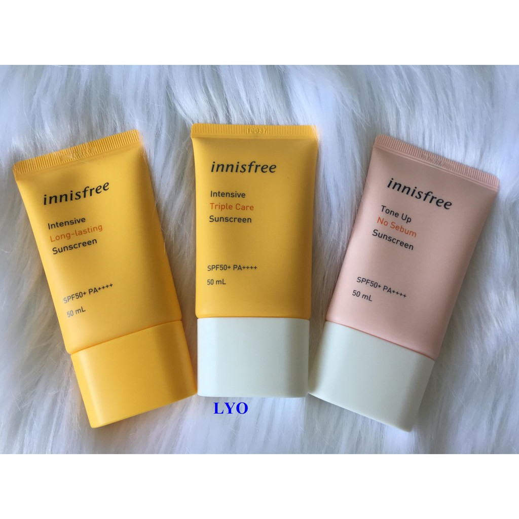 Kem Chống Nắng Innisfree Triple Care, No Sebum, Long Lasting, Mild nội địa Hàn Quốc.