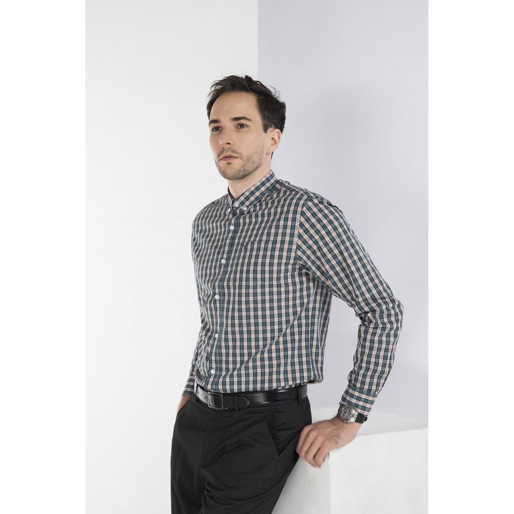Áo sơ mi nam DARNELL, áo tay dài kẻ caro chất cotton cao cấp bền đẹp DN0040 | BigBuy360 - bigbuy360.vn