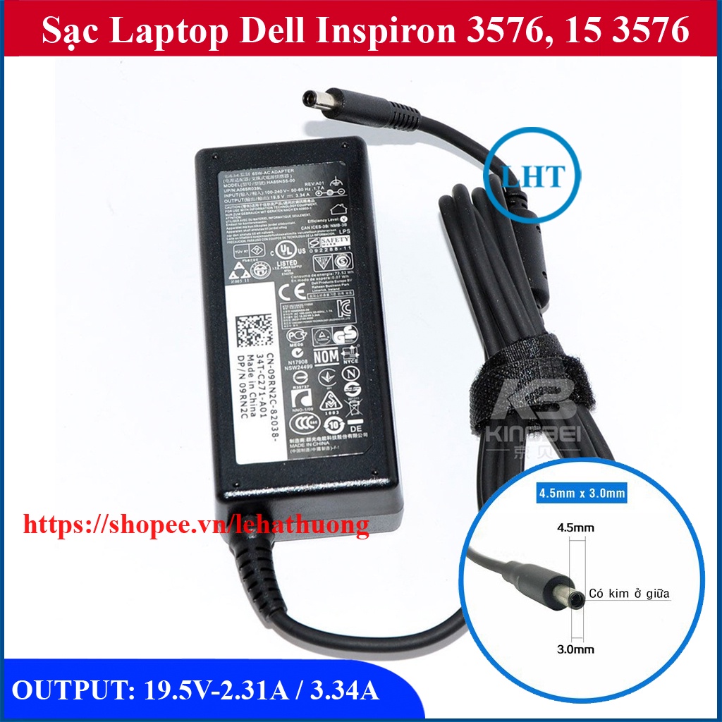 ⚡️[Sạc zin] Sạc Laptop Dell Inspiron 3576, 15 3576 có đèn báo