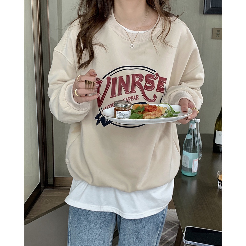 Áo Nỉ Sweater Cao cấp In hình Ulzzang Hàn Quốc Áo Nỉ nữ Dài tay Giữ ấm Thu Đông Thời trang | BigBuy360 - bigbuy360.vn