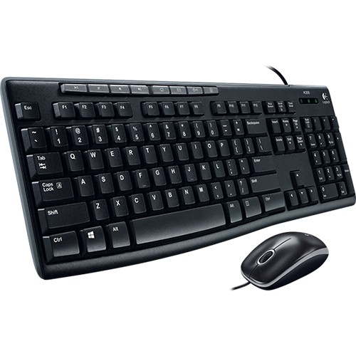 Combo chuột và bàn phím có dây Logitech MK200 - Hàng chính hãng