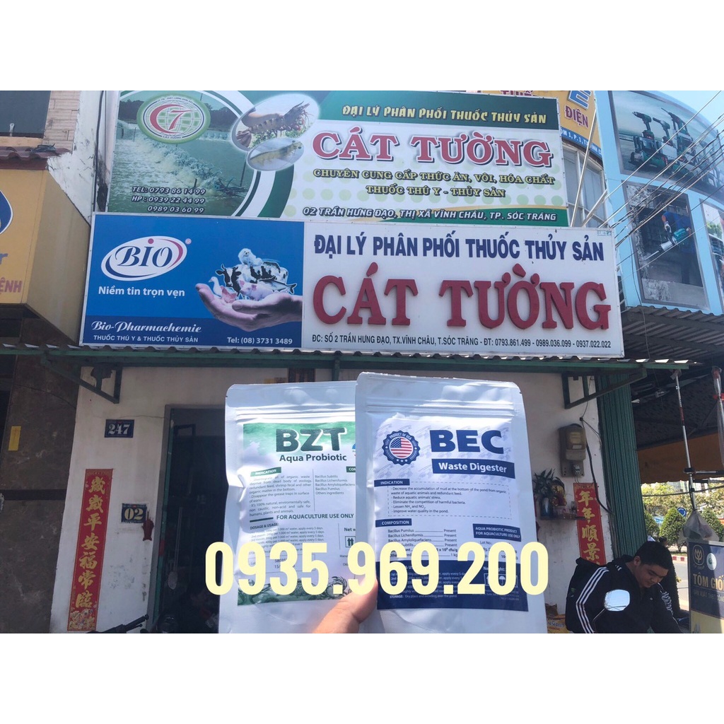 Combo 3 gói BEC 3 gói BZT Men Vi Sinh Cắt Tảo Độc Xử Lý Nước Đáy Ao Nuôi Tôm Cá