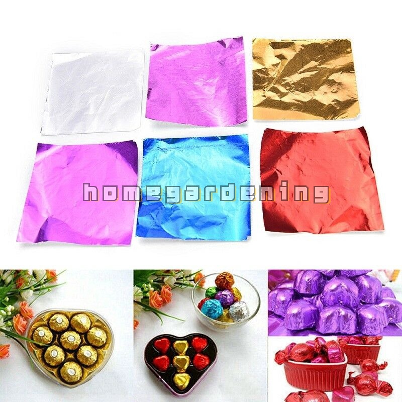 100 Tờ giấy gói kẹo sô cô la hình vuông tiện lợi