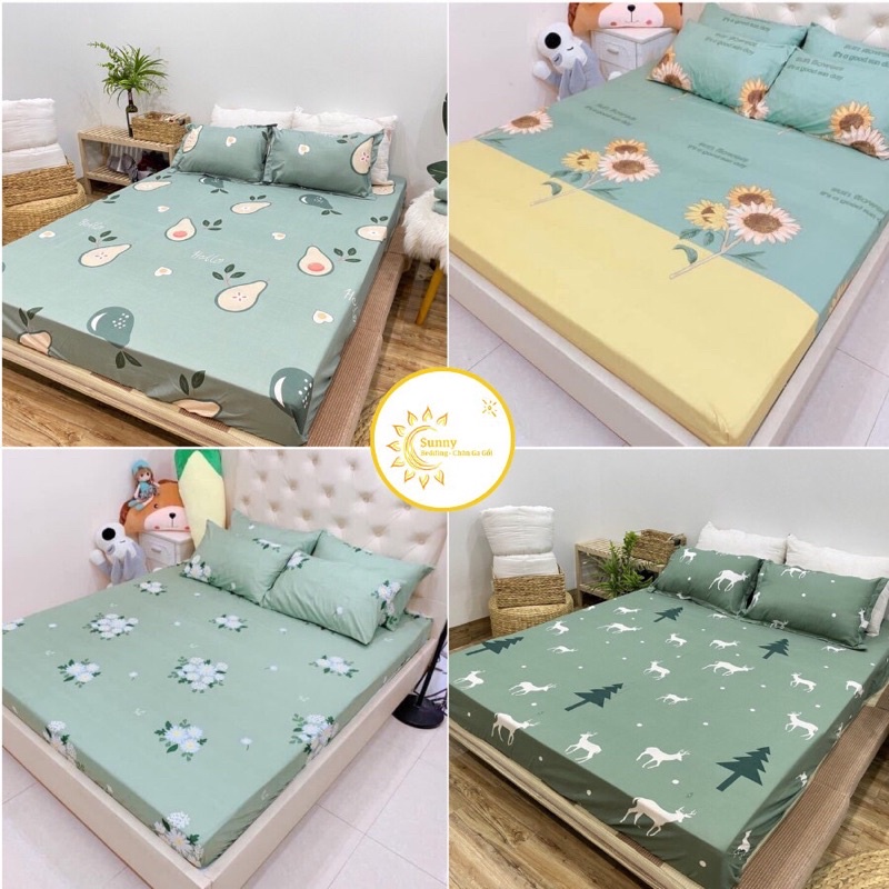 Bộ Ga + 2 vỏ gối Cotton Poly nhiều Mẫu Mới
