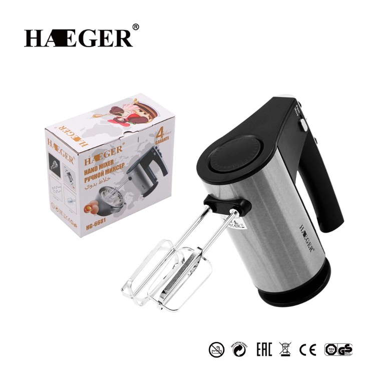 Máy đánh trứng cầm tay siêu tiện lợi 600W HAEGER HG-6681