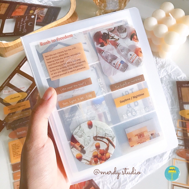 Sổ lưu trữ đựng sticker và card trang trí 40 tờ