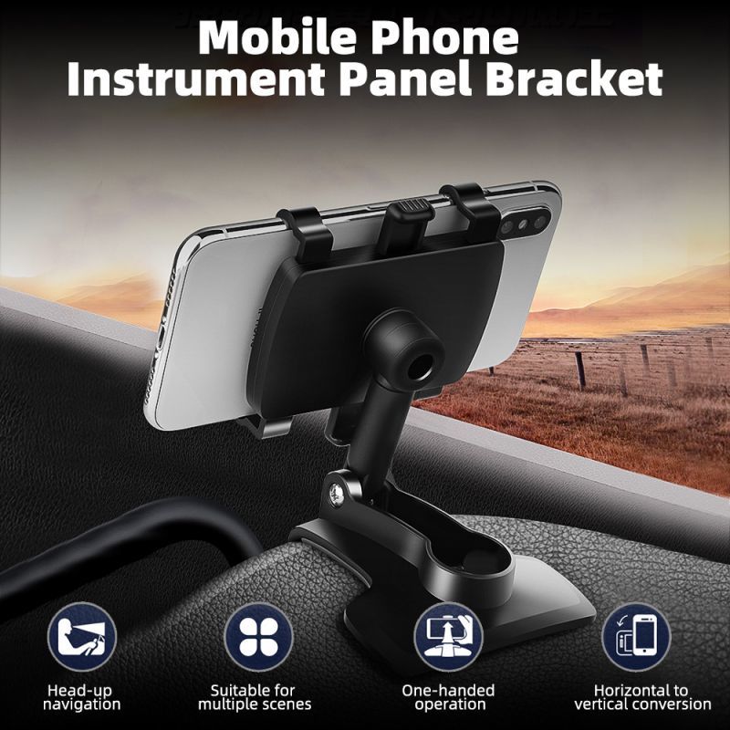 Universal Car Mobile Holder/360 Degree Dashboard Rear View Mirror Sunshade Deflector Phone Holder/Car Phone Holder for All Smartphone