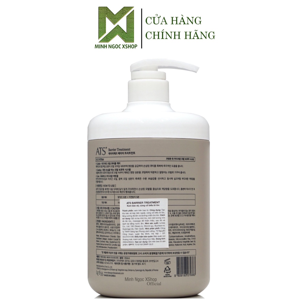 Kem ủ tóc tạo lớp bảo về kép ATS Barrier Treatment 950ml