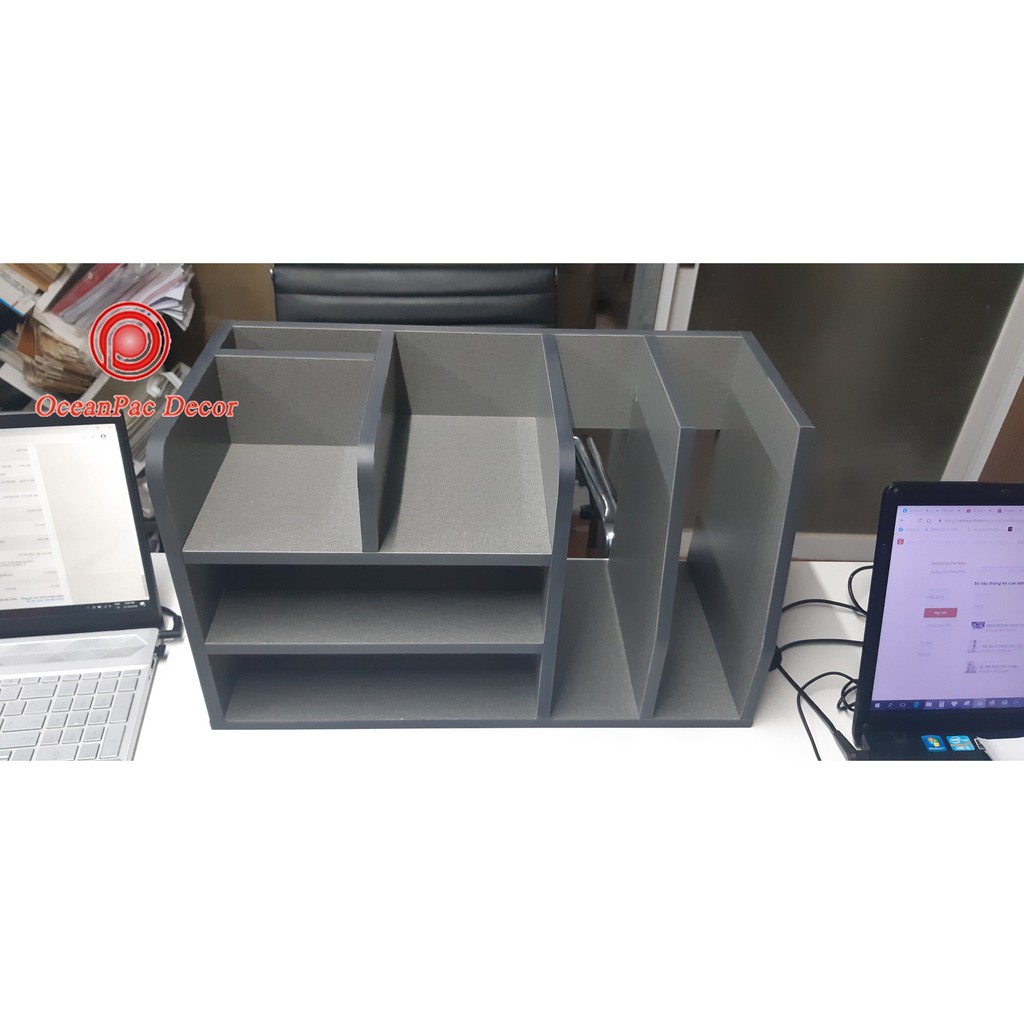 Kệ Sách Gỗ OCEANPAC Để Bàn Làm Việc Chứa Đồ Dùng, Sách, Tài Liệu Văn Phòng MS 003. | BigBuy360 - bigbuy360.vn