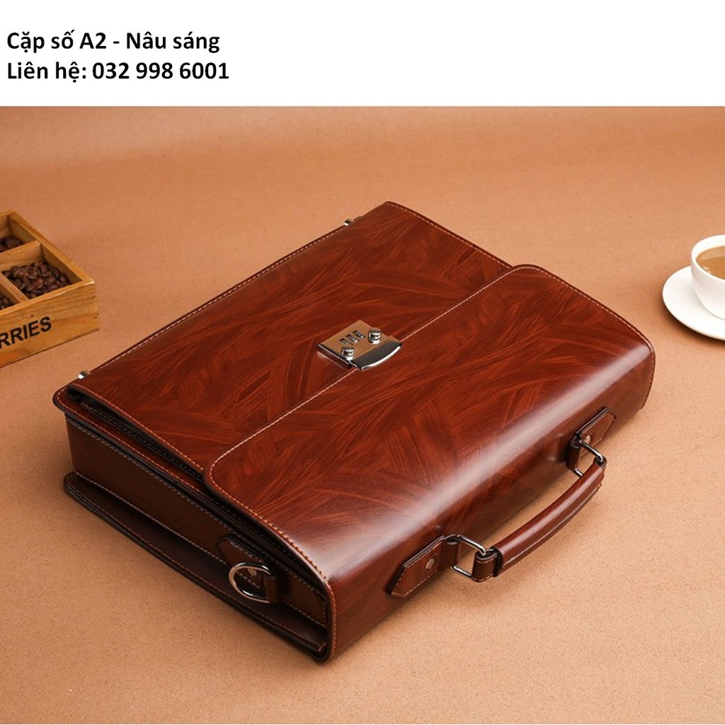 Túi đựng laptop tài liệu , cặp da nam sang trọng nâu sáng A2 [ĐƯỢC XEM HÀNG TRƯỚC KHI THANH TOÁN] | BigBuy360 - bigbuy360.vn