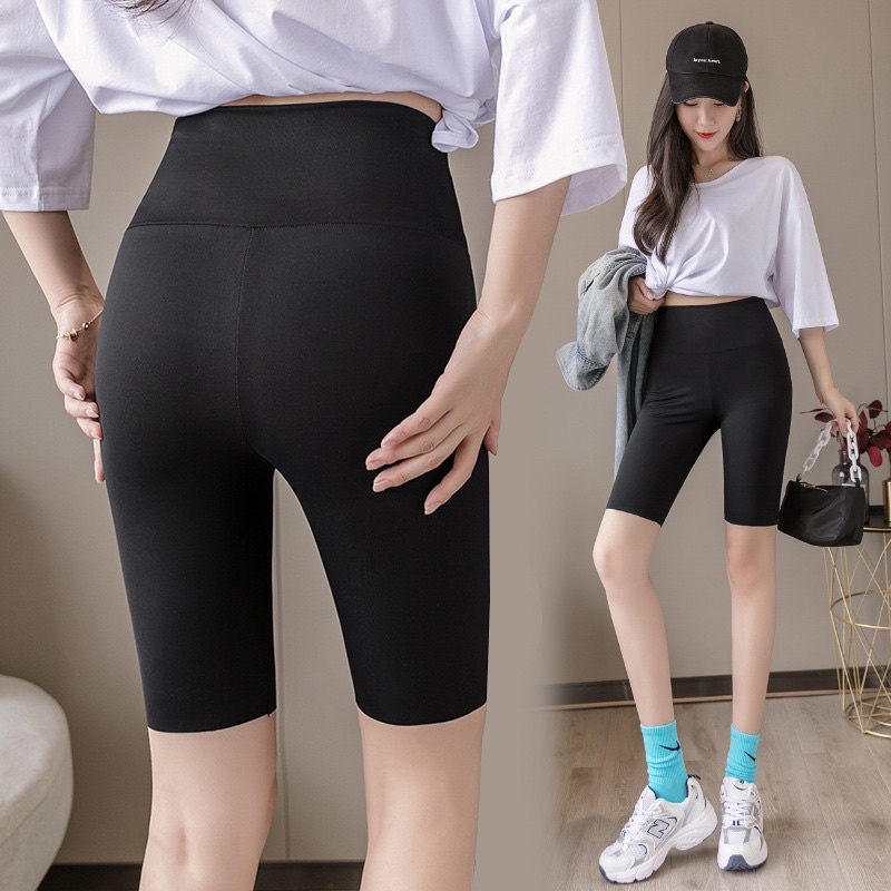 Quần legging ngố Maika nâng mông co dãn 4 chiều, quần biker lửng nữ phụ kiện thời trang - shopbelimh