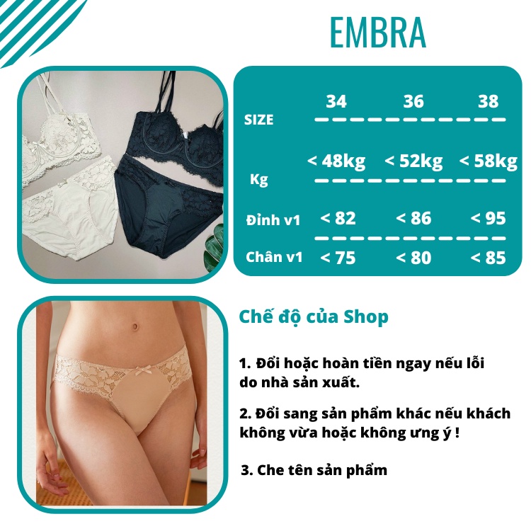 Bộ Đồ Lót Mỏng Hoa Có Gọng Cao Cấp Mã EBB31