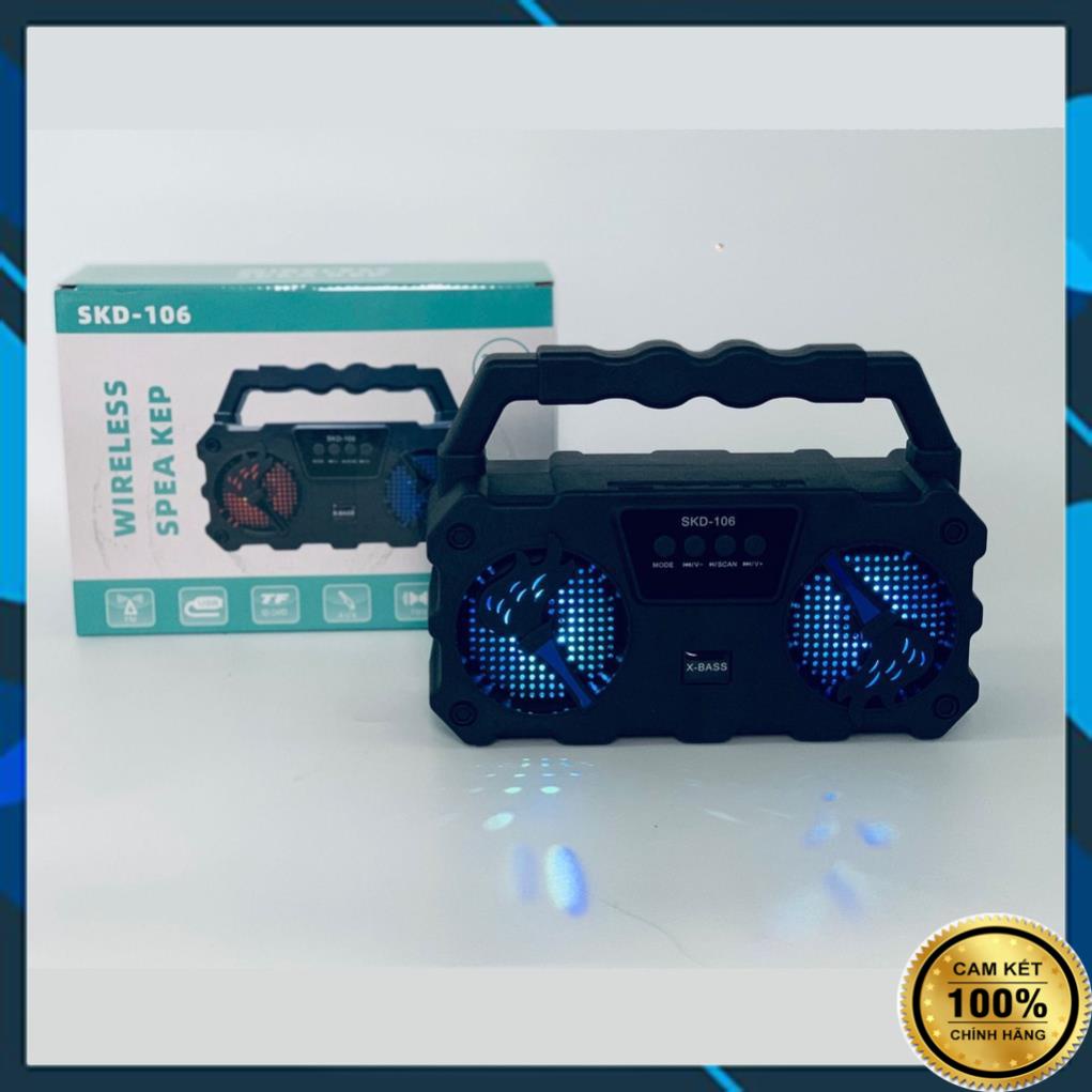 Loa Karaoke Bluetooth 106 Nhập Khẩu, Loa Bluetooth Karaoke SKD Mini Thẻ Nhớ USB Đài FM