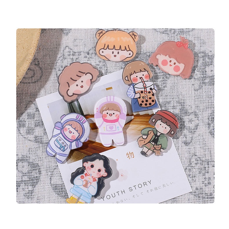 Ghim Cài Áo Hình Gấu Bằng Acrylic Dễ Thương