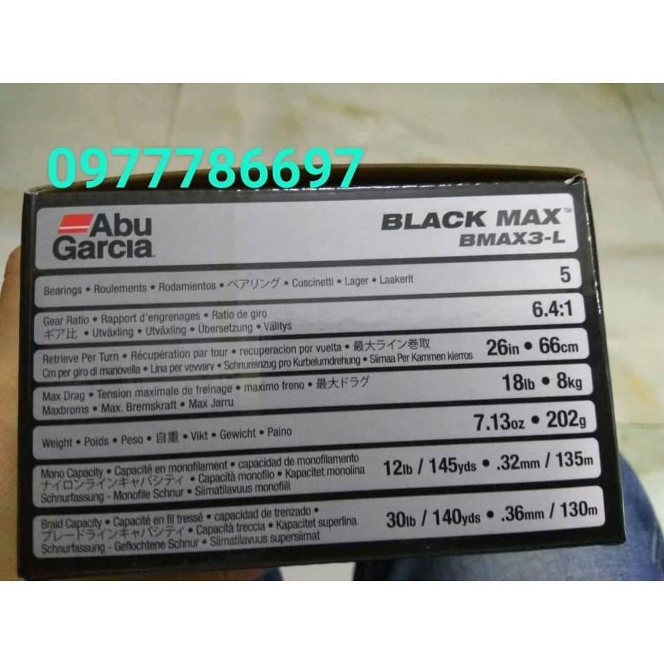máy câu ngang abu black max 3