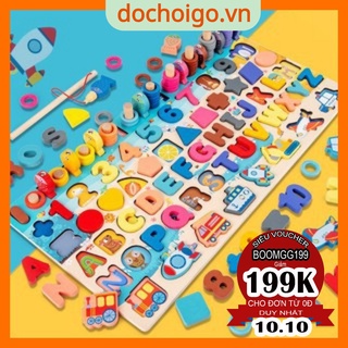 Đồ chơi bộ bảng số thông minh kèm trò chơi câu cá phát triển trí tuệ cho trẻ em 2 3 4 5 6 tuổi dochoigo,vn