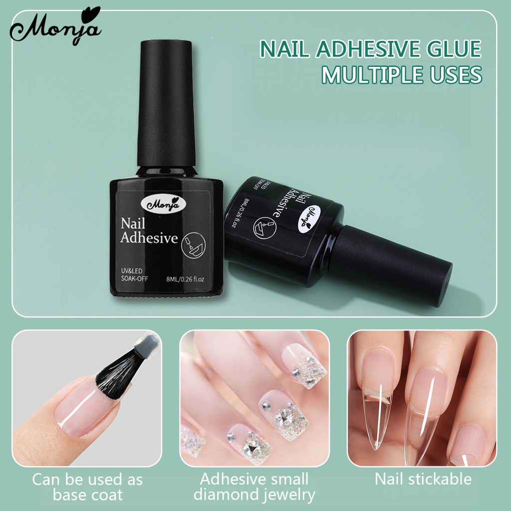 Gel Dán Móng Tay Giả Monja Tự Dính Uv/ Led Chất Lượng Cao Tiện Lợi 8Ml