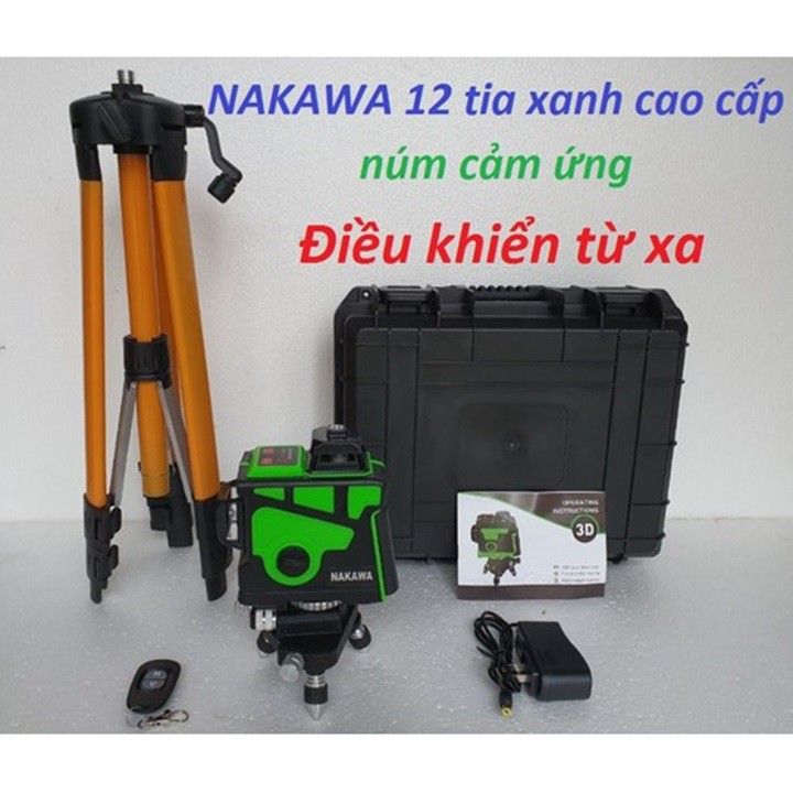 Máy Cân Mực NAKAWA tia laser 3D -12 Tia tia xanh cao cấp - LS12X