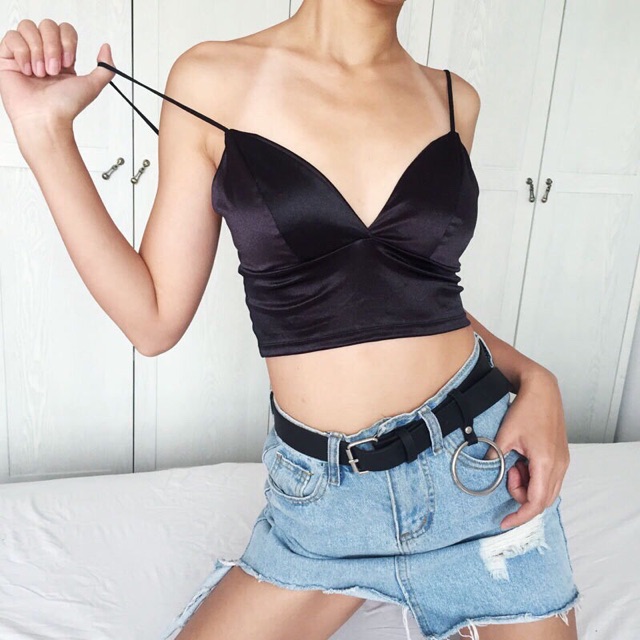 [Mã WASKT410K giảm 10K đơn 50K] Áo Bra Satin Bản Tô