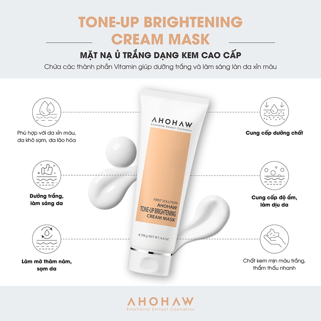 Mặt Nạ Ủ Trắng Dạng Kem Ahohwa First Solution ( 250gr)