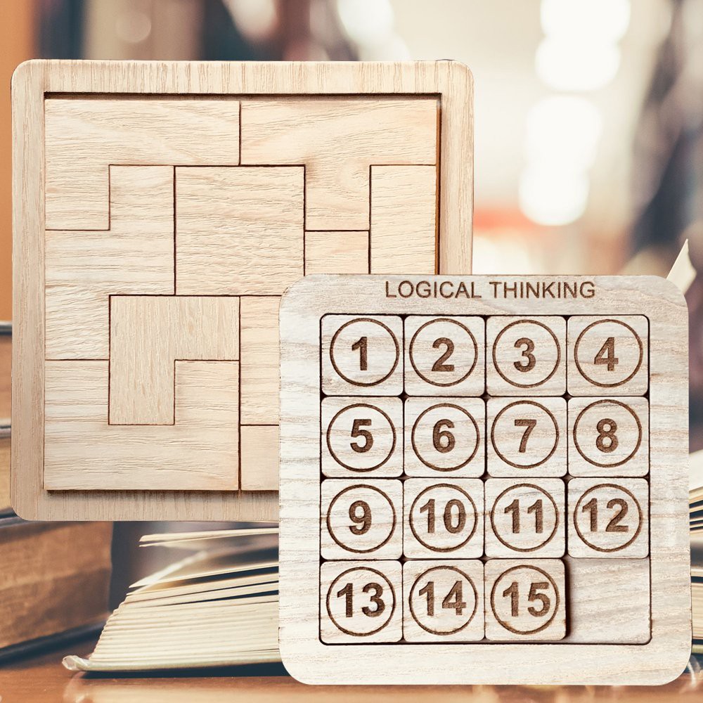 Đồ Chơi Gỗ Phát Triển Tư Duy Cho Bé- Xếp Gạch Tetris Và Ghép Số Logic, Board Game Trí Tuệ