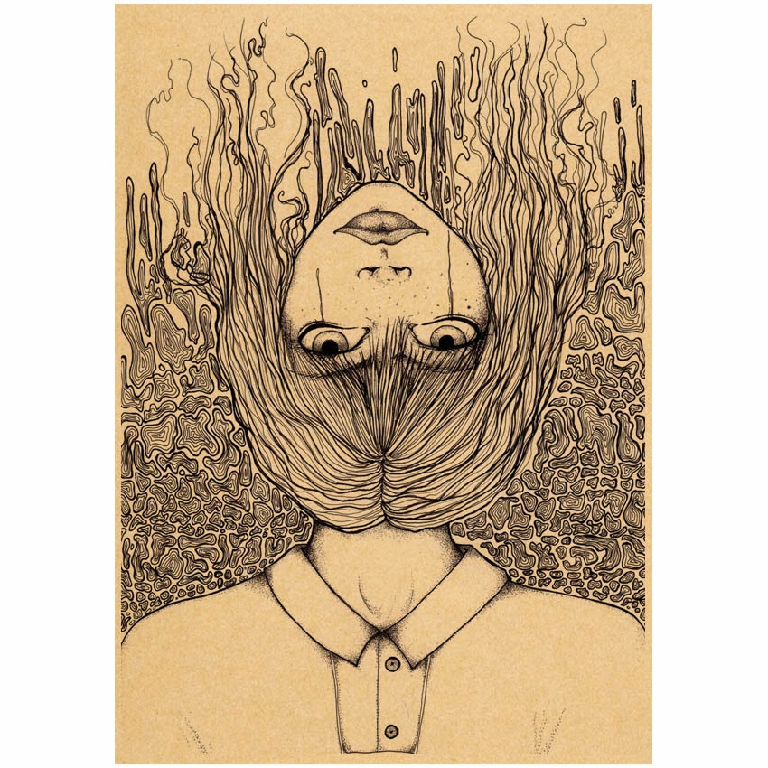 Poster Dán Tường Trang Trí In Hình Nhân Vật anime Junji Ito