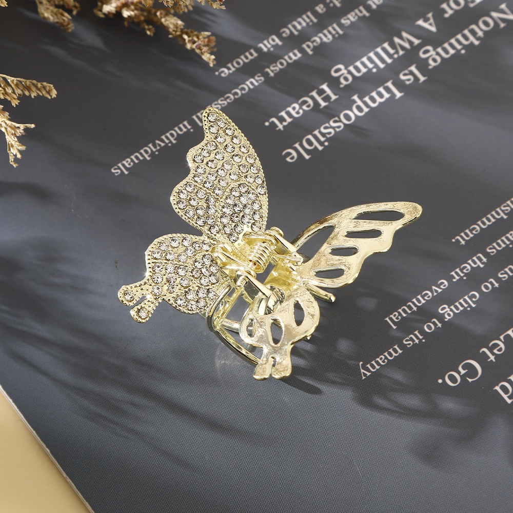 Kẹp Tóc Hình Nơ Bằng Hợp Kim Đính Đá Thời Trang Hàn Quốc Cho Nữ