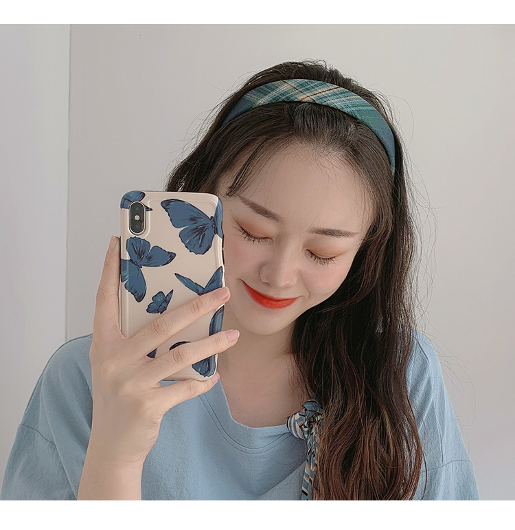 Băng Đô Cài Tóc Họa Tiết Kẻ Sọc Đơn Giản