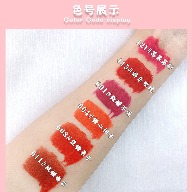 [Hàng mới về] Son lì Lovely velvet matte lip glaze không thấm nước và không phai