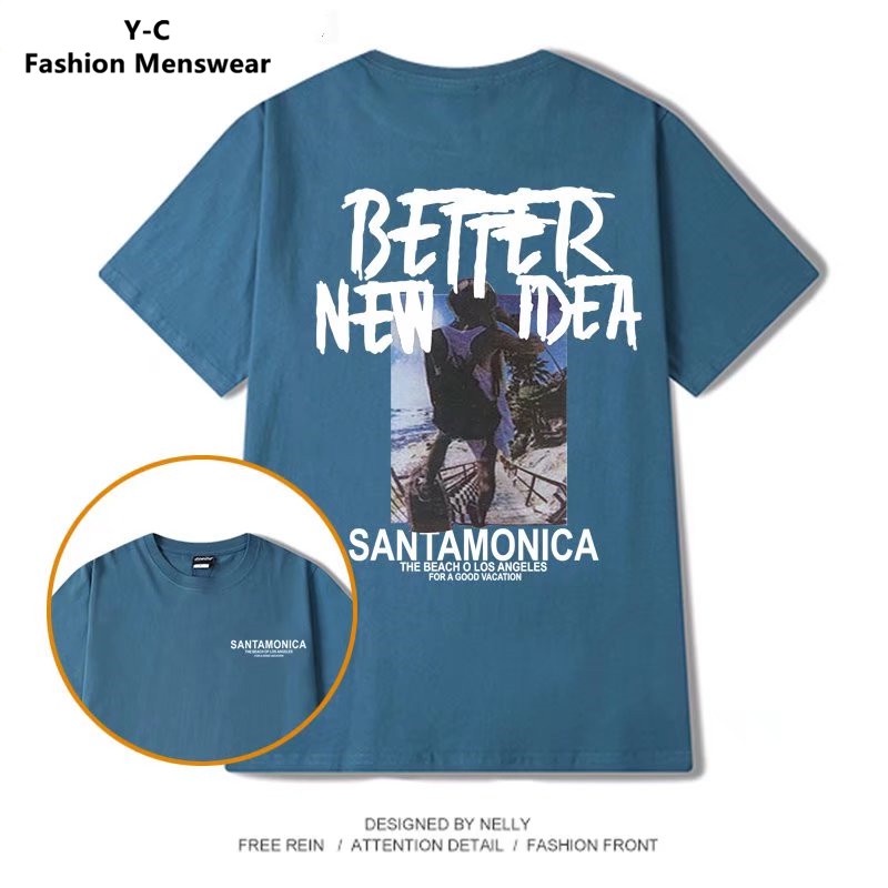 Áo Thun Tay Ngắn In Chữ M-8XL Thời Trang Cho Nam