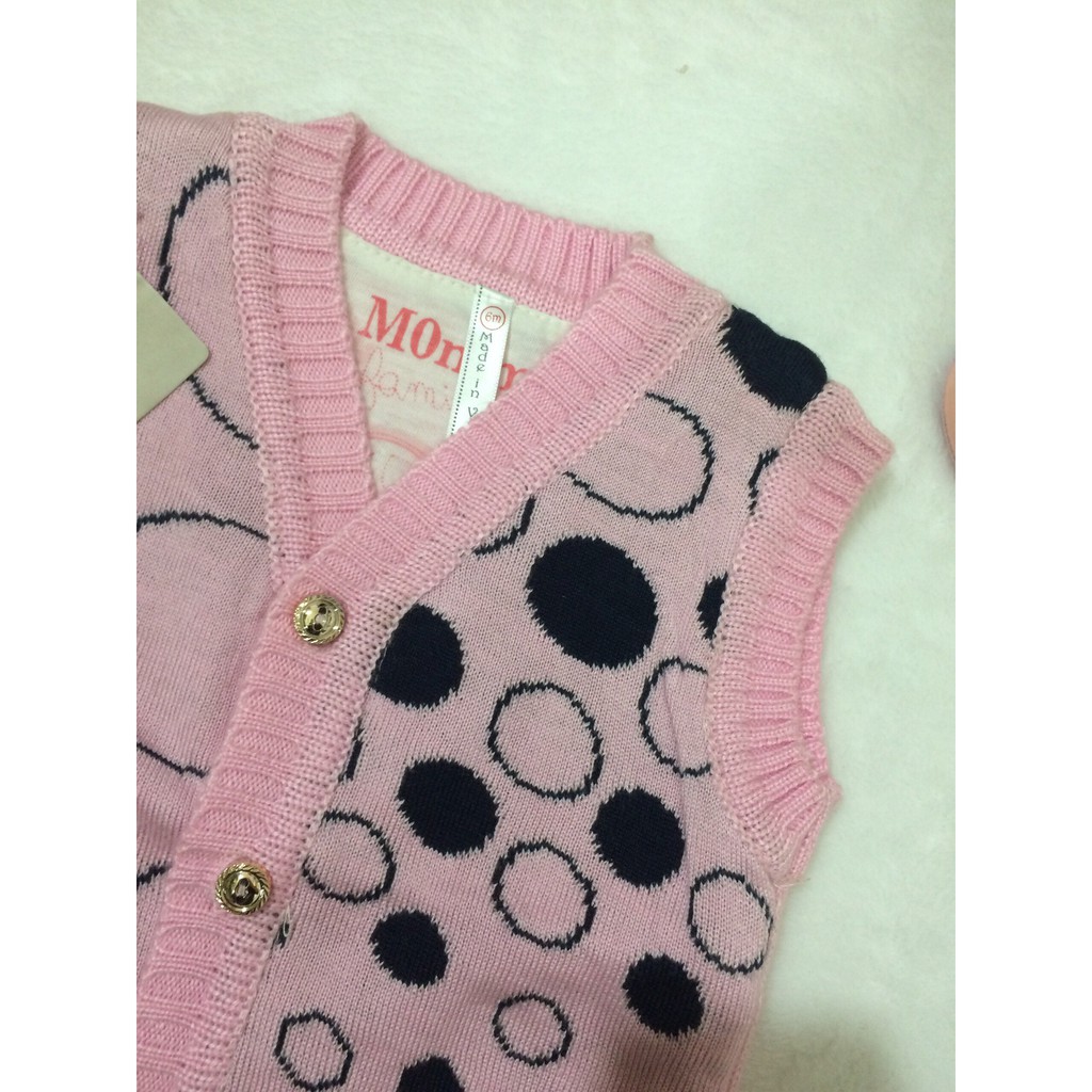 Momma - Áo gile len 2 lớp cotton 6m