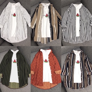 Hot sale !! áo sơ mi dáng rộng