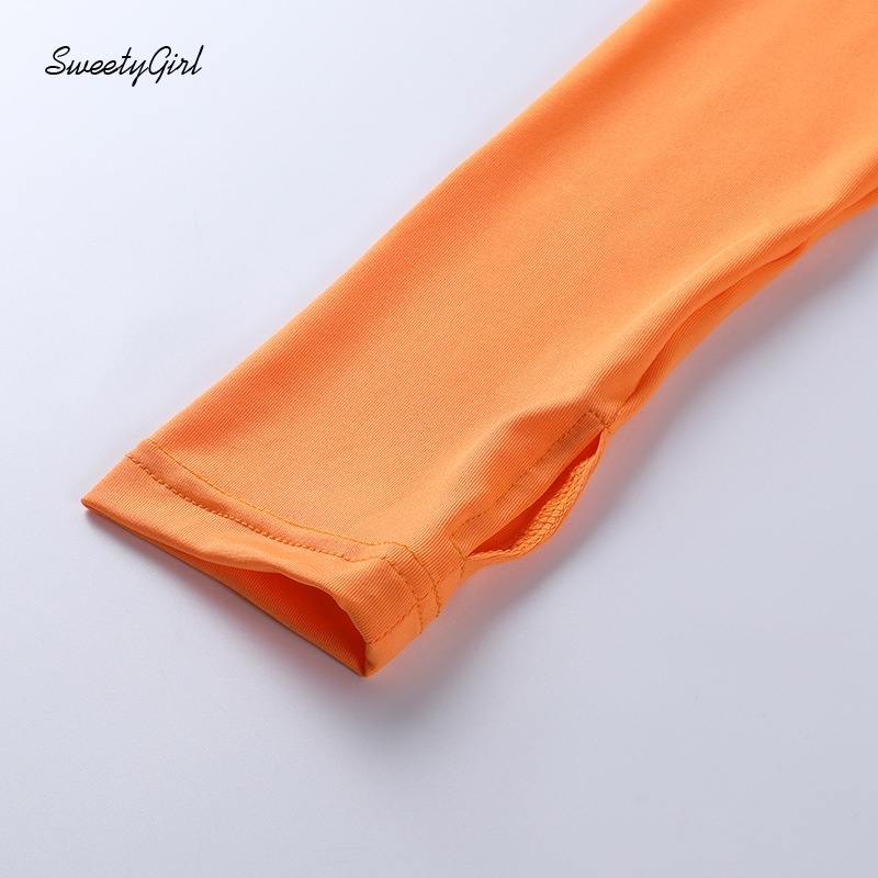 Áo Thun Tay Dài Dáng Ôm Màu Trơn Thời Trang Dành Cho Nữ