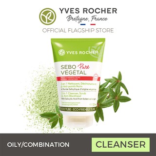 Sữa Rửa Mặt Yves Rocher Sebo Pure Vegetal 3 Trong 1 125ml