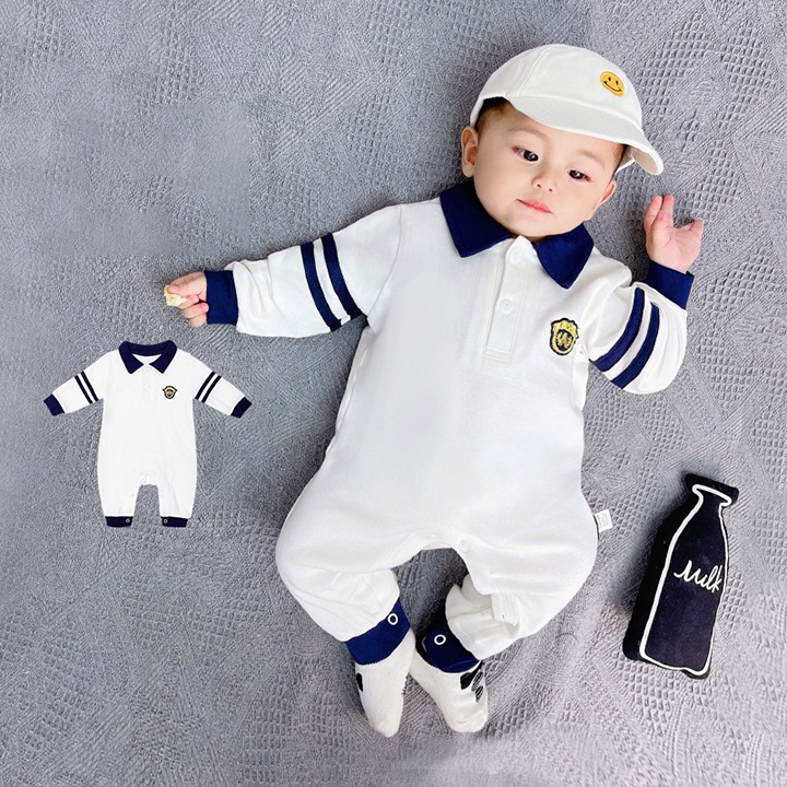 Bộ body dài tay cho bé trai bé Gái Habi Fashion Từ 0-24 Tháng Tuổi quần áo trẻ em sơ sinh vải cotton mềm mại BD032