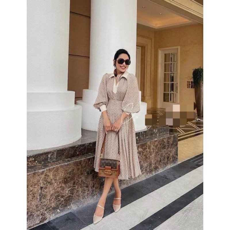 Đầm Maxi  Hoạ Tiết Sơ Mi Cổ Viền Trắng | BigBuy360 - bigbuy360.vn