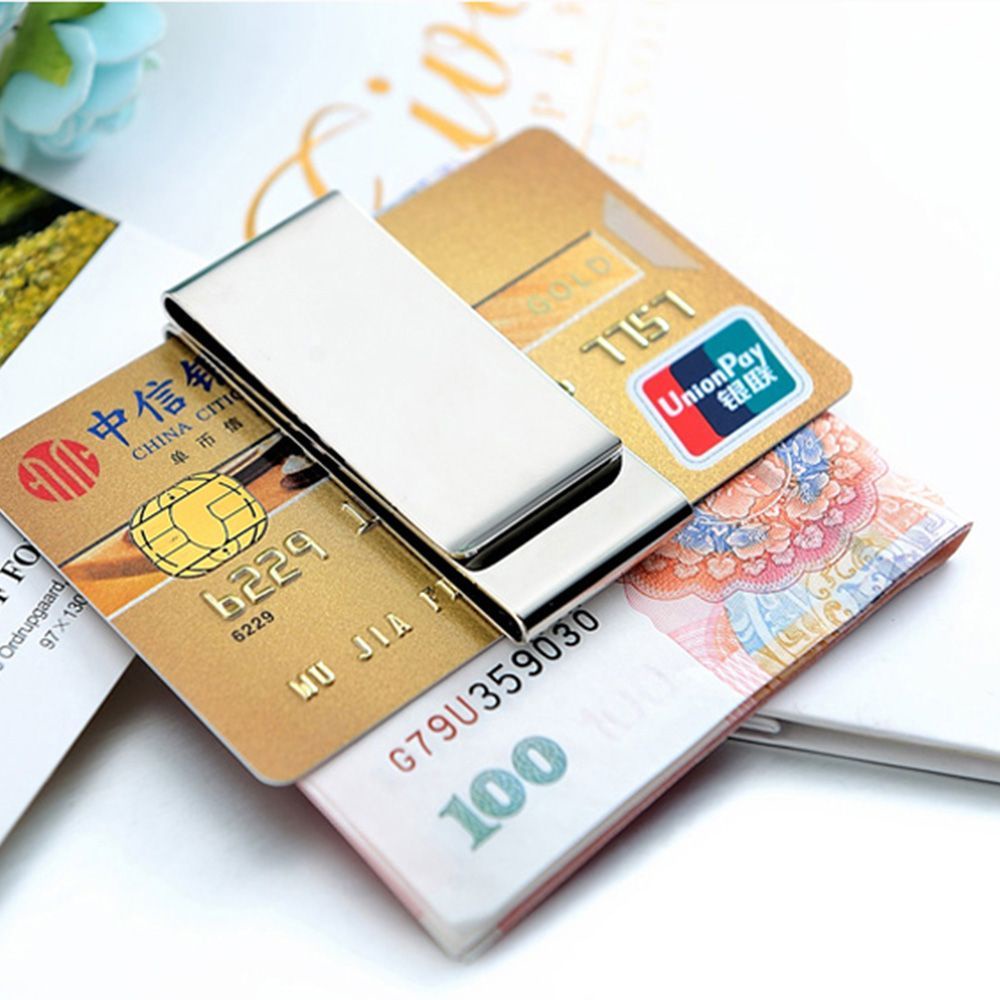 Kẹp giữ tiền/thẻ tín dụng làm từ thép không gỉ nhiều màu sắc kiểu dáng thời trang